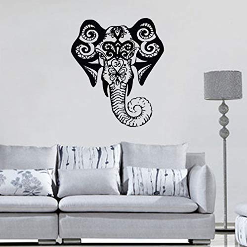 Elefant Wandaufkleber Indisches Religiöses Tier Wandtattoo Vinyl Klebemuster Wandbild 59X69Cm von WYFCL