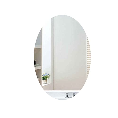 WYJRO Schlichter, rahmenloser, ovaler Badezimmerspiegel mit Wandbefestigungen für Wohnräume,50 * 32CM/19.7''*12.6'' von WYJRO