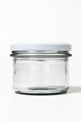 WYSKONT Gläser mit Deckel für Gläser - Einmachgläser - Einmachgläser mit Schraubdeckel - Marmeladengläser - Einmachgläser 200ml - Honiggläser - Weckgläser - 4 Stück von WYSKONT