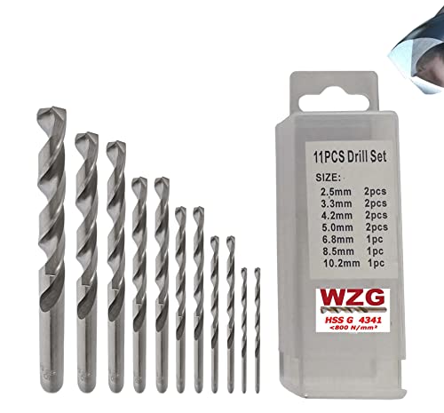 Kernlochbohrer Bohrer Metall Spiralbohrer 2,5/M3-10,2/M12 Set HSS GN Bitte Größe wählen!! (4,3mm M5, 10 Stück) von WZ-Gatze