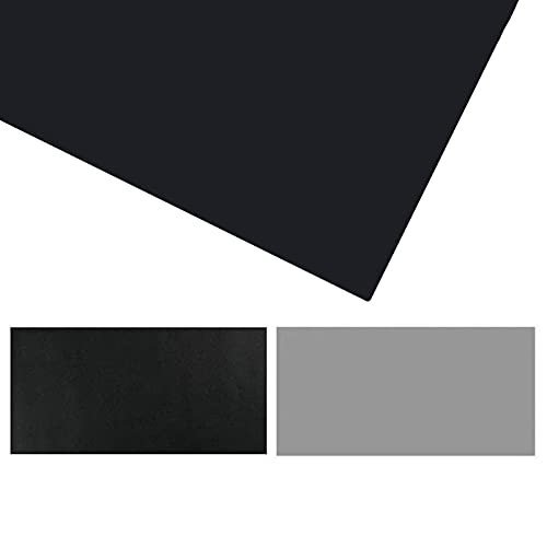 WZRIOP Multifunktionales Office Mauspad, 2mm Mauspad Schreibtischunterlage PU Leder,zweifarbig schwarz + graugre(Size: 70x130cm/27.56x51.18in) von WZRIOP