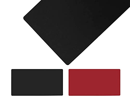 WZRIOP rutschfest Schreibtischunterlage,PU-Leder Schreibtischmatte, Mauspad, Wasserdichter Schreibtisch-Schreibblock für Büro/Zuhause, Doppelseitig Schwarz+Rot(Size: 55x80cm/21.65x31.5in) von WZRIOP
