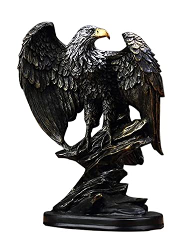 WaLdor Skulptur Statue Home Office Desktop Dekoration Messing Fengshui handgemachte Glücksadler Statue Home Office Dekoration Ornamente Figur Handwerk Desktop Ornament Statue Ornament Skulptur-Deko von WaLdor