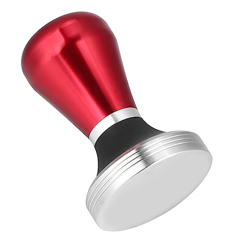 58 mm Edelstahl-Kaffee-Tamper mit 88–93 mm verstellbarer Höhe, Espresso-Kaffee-Tamper mit flachem Boden, Kaffeebohnen-Presse, Werkzeug, Barista-Stil, Rot von Wakects