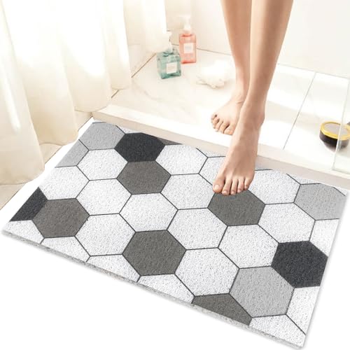 Walant Duschmatte rutschfest 40x60,Duschmatte waschbar PVC Luffa Schnell trocknend Badewannenmatte,Duschmatte rutschfest schimmelresistent,Massage antirutschmatte dusche für Nassbereiche Duschtasse von Walant