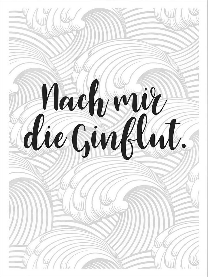 Wall-Art Poster Nach mir die Ginflut, Kinder, Poster ohne Bilderrahmen von Wall-Art