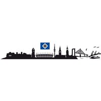 Wall-Art Wandtattoo "Hamburger SV Skyline Logo Hsv" von Wall-Art