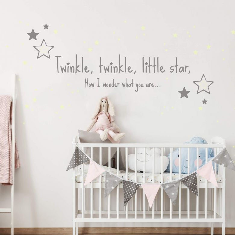 Wall-Art Wandtattoo Twinkle little star Leuchtsterne (1 St), selbstklebend, entfernbar von Wall-Art