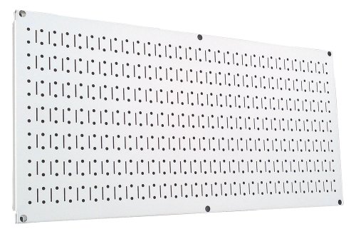 Wall Control Pegboard 16in x 32in Horizontal White Metal Pegboard Tool Board Panel von Wall Control