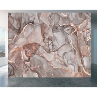 Rosa Grau Marmor Tapete - Schicke Wandmalerei Für Wohnzimmer, Einfache Abzieh- Und Aufklebeanwendung, Haltbare Vinylwanddekoration von WallArtsOnline