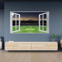 Wandtattoo Cricket Stadion Sport 3D Fenstereffekt Selbstklebend Aufkleber Kunst Dekor Wandbild von WallArtsOnline
