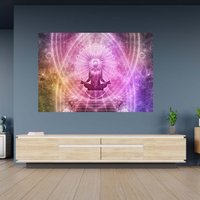 Wandtattoo Heilige Yoga Lotus Meditation Poster Selbstklebend Kunst Aufkleber Wandbild von WallArtsOnline