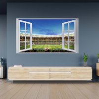 Wandtattoo Rugby Stadion 3D Fenstereffekt Selbstklebend Decal Kunst Dekor Wandbild von WallArtsOnline