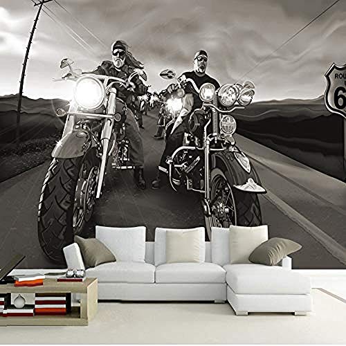 Creative Series Coole Motorrad Kunstdruck Wandmalerei Hd Print Poster für TV-Hintergrund Wohnzimmer Schlafzimmer Ca Tapete wandpapier fototapete 3d effekt tapeten Wohnzimmer Schlafzimmer-200cm×140cm von Wallpaper-3D-XYM