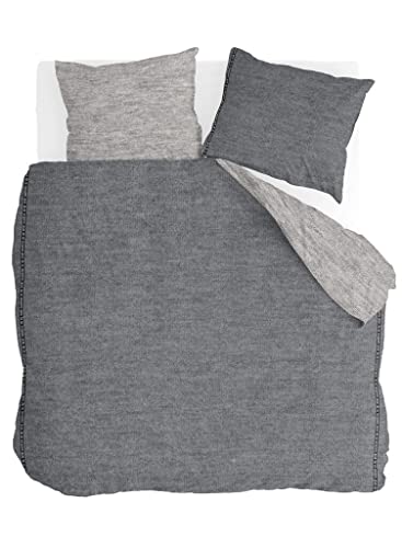 Walra Bettbezug Casual Beauty, 100% Baumwolle, 200x220, 3-teilig, Grau von Walra