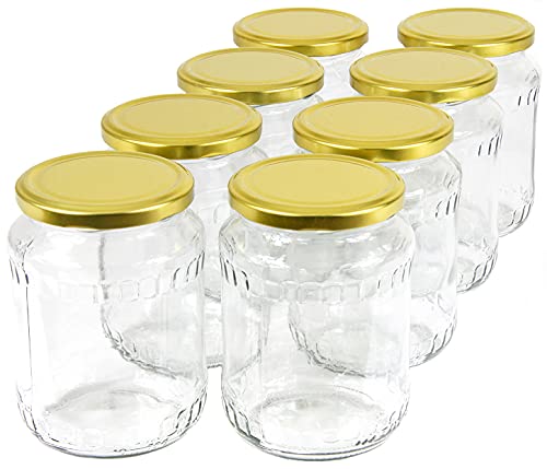 720 ml Einweckgläser mit Deckel gold Einmachgläser Vorratsgläser Einmachglas Weck (Menge: 32 Stück) von Wamat