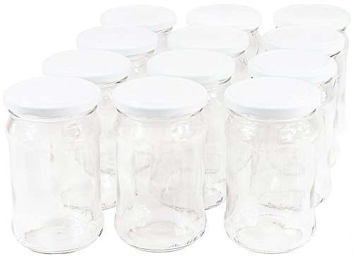 Wamat 300 ml Einweckgläser mit Deckel weiß to 66 Einmachgläser Vorratsgläser Einmachglas Weck (Menge: 48 Stück) von Wamat