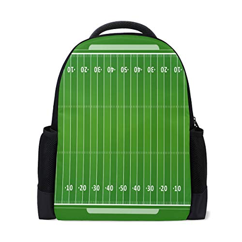 American Football Field Travel Laptop Rucksack Schule Buch Tasche Court Ball Causal Daypack Outdoor Business Wanderrucksäcke Camping Schultertaschen für Studenten Frauen Herren von Wamika