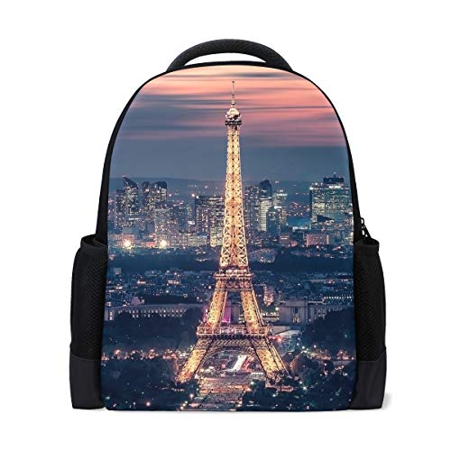 Paris City Eiffelturm Reise Laptop Rucksack Schule Buch Tasche Frankreich Bauen Freizeit Daypack Outdoor Business Wanderrucksäcke Camping Schultertaschen für Studenten Frauen Herren von Fender