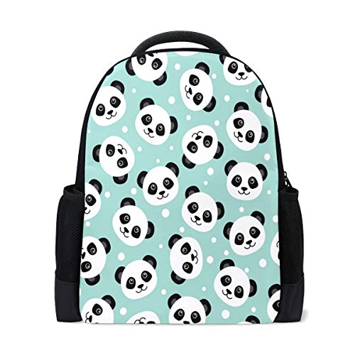 Rucksack mit süßem Panda-Gesicht, für Laptop, Schule, Buchtasche, Tier, Blau, für Outdoor, Business, Wandern, Rucksäcke für Studenten, Frauen, Herren von Fender
