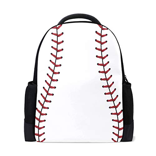 Softball Baseball Reise Laptop Rucksack Schule Buch Tasche Rote Spitze Sport Ball Causal Daypack Outdoor Business Wandern Rucksäcke Camping Schultertaschen für Studenten Damen Herren von Wamika