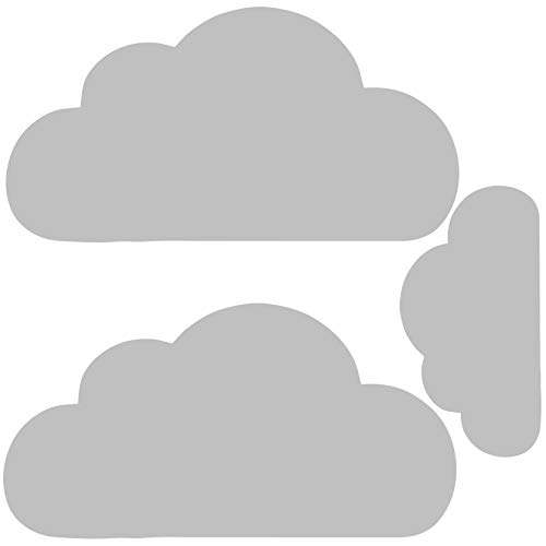 WANDKIND Wolken Wandtattoo Passend für Deine IKEA RIBBA/MOSSLANDA Bilderleisten für Babyzimmer Kinderregale (Grau) von WandFactory
