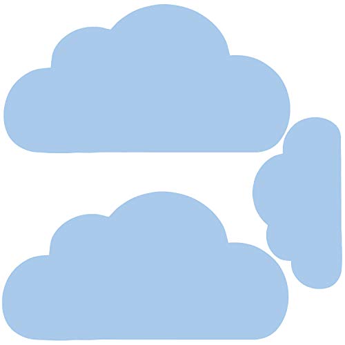 Wolken Wandtattoo Passend für Deine IKEA RIBBA/MOSSLANDA Bilderleisten für Babyzimmer Kinderregale (Babyblau) von WandFactory