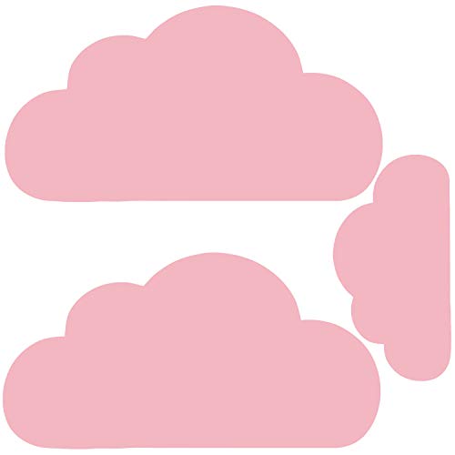 Wolken Wandtattoo Passend für Deine IKEA RIBBA/MOSSLANDA Bilderleisten für Babyzimmer Kinderregale (Rosa) von WandFactory
