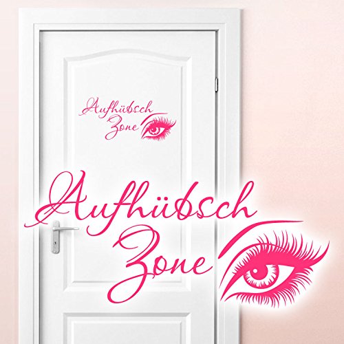 Wandaro Wandtattoo Aufhübsch Zone I pink (BxH) 29 x 13 cm I Wandaufkleber Türaufkleber WC Badezimmer Schlafzimmer Wandsticker Aufkleber Sticker W3417 von Wandaro