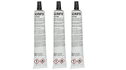 Acrifix-Set 1R 0192 Acrylglas-Kleber 3 Stück PMMA Evonik 1-K Reaktions-Klebstoff klar farblos 100g Tuben 1R0192 Kunststoffkleber Polycarbonat 119€/kg von Wandbreite