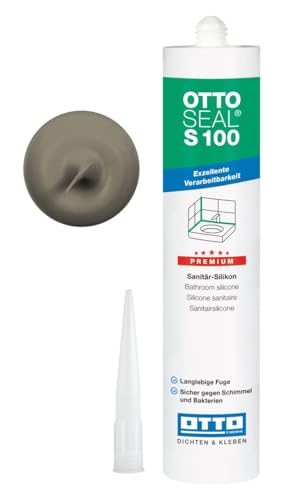 OTTOSEAL S 100 Premium-Sanitär-1K-Silicon Dichtstoff auf Acetat Basis Otto Chemie (matt sanitärgrau C8681) von Wandbreite