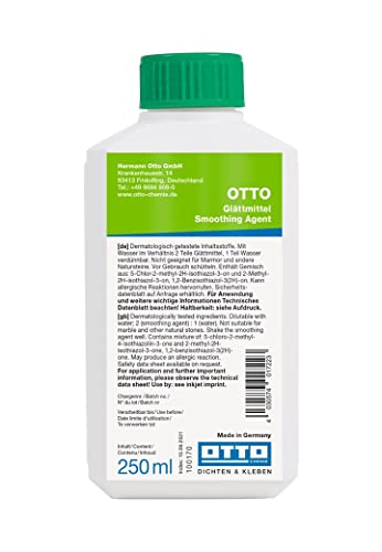 Otto-Chemie Glättmittel zum Glätten der Oberfläche von Silikon-, Polyurethan- und MS-Hybrid-Polymer-Dichtstoffen (Glättmittel grün 250ml) von Wandbreite