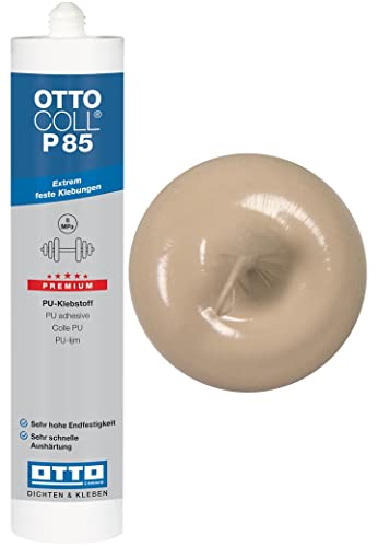 Otto-Chemie P85 hochfester Premium-PU-Klebstoff 1K-Polyurethan-Klebstoff von Ottocoll für innen und außen (P 85 beige | 310ml Kartusche) von Wandbreite