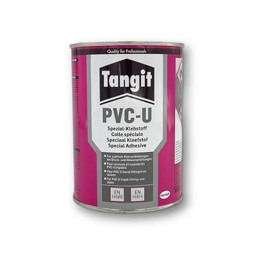 Tangit PVC-U Spezial Klebstoff für Rohrverbindung bei Druck- und Abwasserleitungen (500g / 1 Stück) von Wandbreite