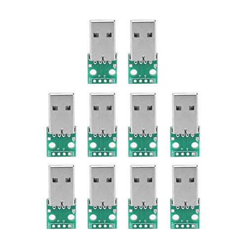 Verrückter Verkauf 10 Stück USB Typ A Stecker auf DIP Adapterplatine mit 4 Pin 2,54 mm Raster von Wandisy