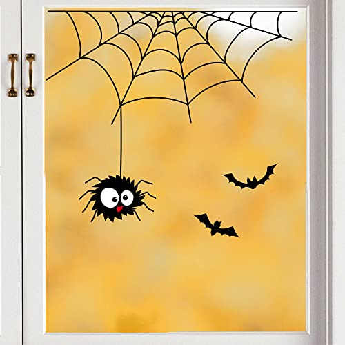 Dekoration Helloween Fensterbilder Spinne und Fledermäuse Fensterdeko Kinderzimmer Kind Fensterfolie Fensterdekoration, 1. A4 Bogen von Wandtattoo Loft