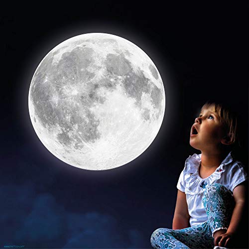 Wandtattoo-Loft Leuchtaufkleber Mond fluoreszierend selbstklebend 30 cm für Sternenhimmel LF101 von Wandtattoo-Loft