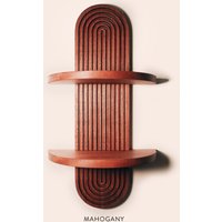 Archer Mahagoni - Mid Century Modern Wandregal Einheit Boho & Art Deco Für Eitelkeit, Pflanzen, Catchall 4 Holzoptionen von WarwoodMade