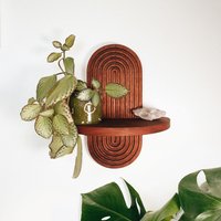 Archer Mini - Mahagoni Mid Century Modern Wandregal Boho & Art Deco Waschtisch, Pflanzen, Catchall 4 Holzoptionen von WarwoodMade