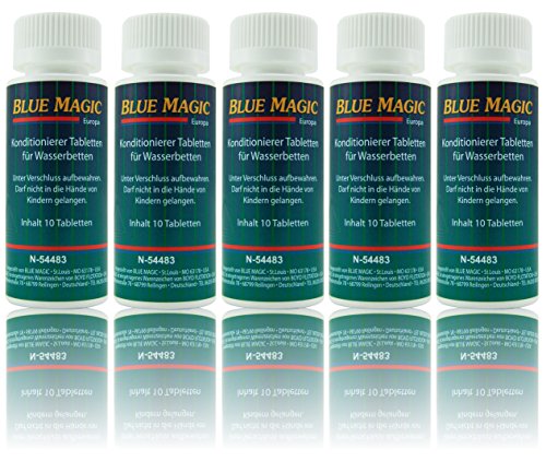 Blue Magic Conditioner Konditionierer Tabletten Tabs Wasserbett Schlauchsystem Kissen 50 Stück von Wasserbetten1a