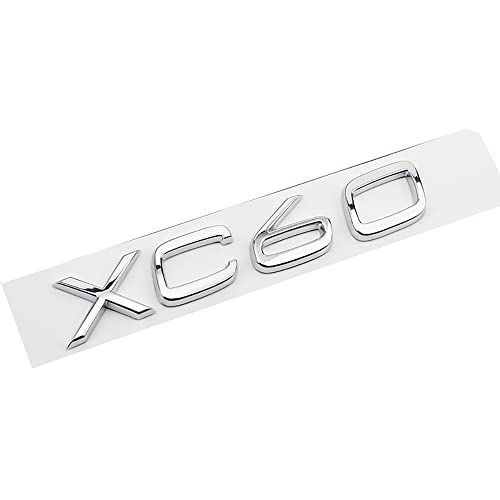 Watsky 3D Auto Chrom Kofferraum Badge,für Volvo XC40 XC60 XC90 zurück Emblem Logo Schriftzug Aufkleber Zubehör,E von Watsky