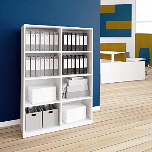 Bücherregal Choice 4 OH 100 x 146,5 cm Regal Standregal Holzregal Wandregal Schrank Büro Weiß von Weber Büro