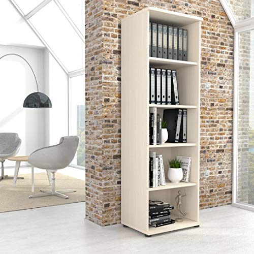 Profi Bücherregal 5OH Regal Standregal Holzregal Wandregal Schrank Büro Ahorn von Weber Büro