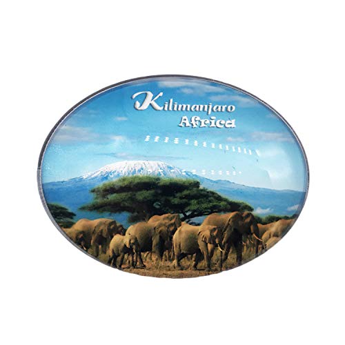 3D Kilimanjaro Tansania Kühlschrank Kühlschrankmagnet Kristallglas Magnet Tourist Travel Souvenir Collection Geschenk Magnetische Aufkleber Home Küche Dekoration von Wedare Magnet Souvenir