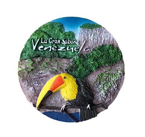 3D-Kühlschrankmagnet Venezuela Papagei Touristensouvenirs, Kunstharz, magnetische Aufkleber für Zuhause und Küche, Dekoration aus China von Wedare Magnet Souvenir