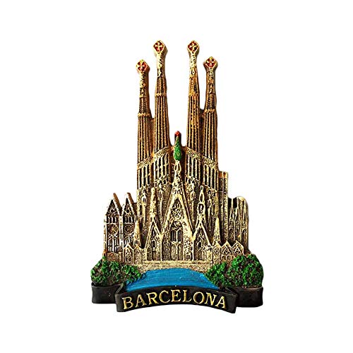 3D Sagrada Familia Barcelona Spanien Kühlschrank Kühlschrankmagnet Touristische Souvenirs Handarbeit Harz Handwerk Magnetische Aufkleber Küche Dekoration Reise Geschenk von Wedare Magnet Souvenir