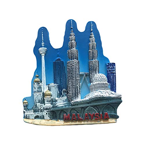 Malaysia 3D-Kühlschrankmagnet, Touristen-Attraktion Kühlschrankmagnet, kreative Heim- und Küchendekoration von Wedare Magnet Souvenir