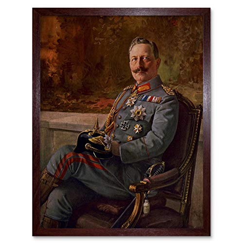 Wee Blue Coo Paintings Portrait Kaiser Wilhelm Ii German Emperor Art Print Framed Poster Wall Decor Kunstdruck Poster Wand-Dekor-12X16 Zoll von Wee Blue Coo