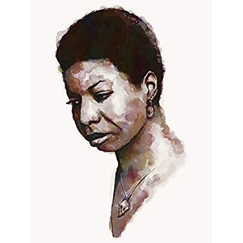 Wee Blue Coo Nina Simone Watercolour Portrait Chris Evry Picture Art Large Art Print Poster Wall Decor 18x24 inch von Wee Blue Coo