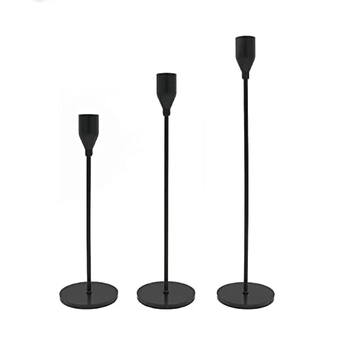 Set mit 3 Kerzenständer, 3/4 inch Kerzenhalter Stabkerze,Metall Deko Kerzenleuchter,Kerzenständer für Deko Wohnzimmer Schlafzimmer Vintage Deko von SPETYORT
